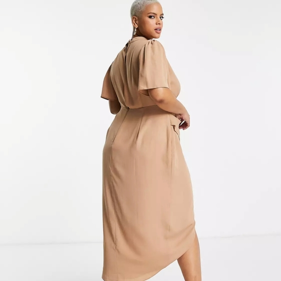 ASOS drape front dress - Picture 2 of 5